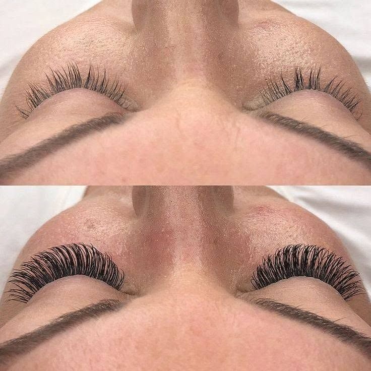 Wimperextensions bij Rose Naturals, resultaat voor en na